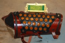 Brass and Leather Typewriter Key Arm/Wrist Guard